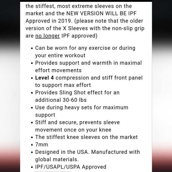 Slingshot Extreme Knee Sleeves NWOT - Picture 4 of 5